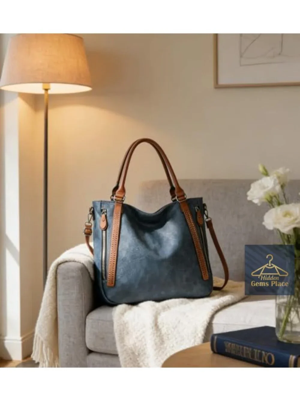 Vegan Leather Large Hobo Slouchy Tote Shoulder Bag Satchel with Adjustable Strap